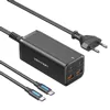 Vention 4-Port USB (C + C + A + A) GaN Charger (100W/100W/18W/18W) EU-Plug Black