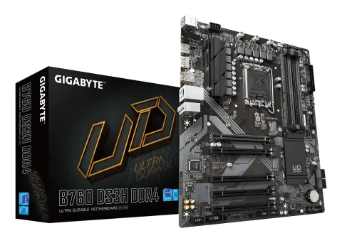 GIGABYTE B760 DS3H DDR4 Motherboard - Supports Intel Core 14th CPUs