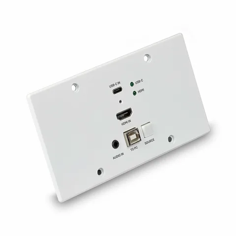 150m Cat.6 HDMI 4K60 & Type C HDBaseT EU Wall Plate KVM Extender, Transmitter