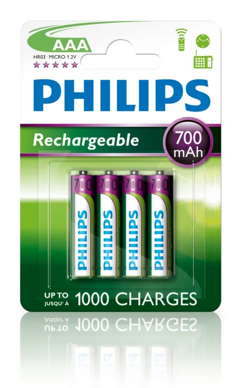 Philips Rechargeables R03B4A70/10 majapidamispatarei Laaditav