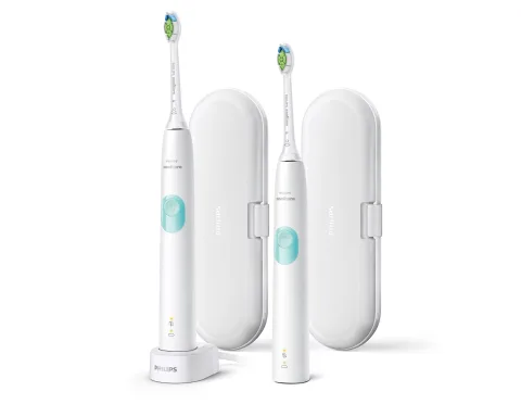 ProtectiveClean 4300 HX6807/35 2-pack sonic electric toothbrushes with chargers