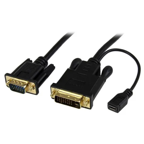 StarTech.com DVI2VGAMM10 videokaabliadapter 3 m VGA (D-Sub) DVI-D + USB Must