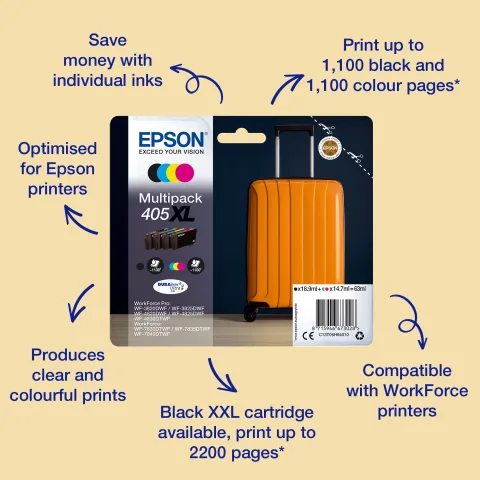 405XL Suitcase DURABrite Ultra Multipack 4-colours Ink