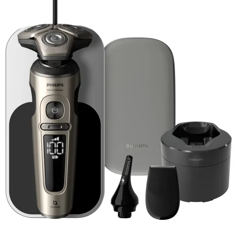 Shaver S9000 Prestige SP9883/36 Wet & Dry Electric shaver with SkinIQ