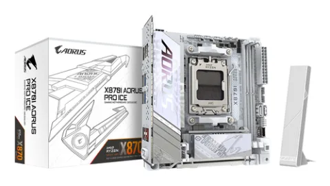 GIGABYTE X870I AORUS PRO ICE Motherboard - Supports AMD Ryzen