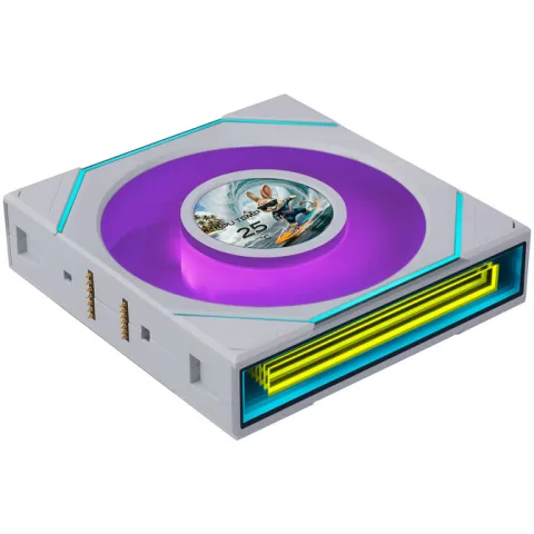 Ventoinha Lian Li UNI FAN SL120 LCD Infinity FLEX Wireless Reverse Blade Branco 120mm