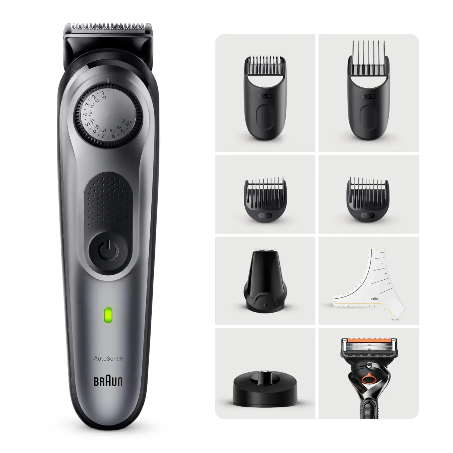 Braun BeardTrimmer 7 BT7420 beard trimmer Battery 40 2 cm Silver