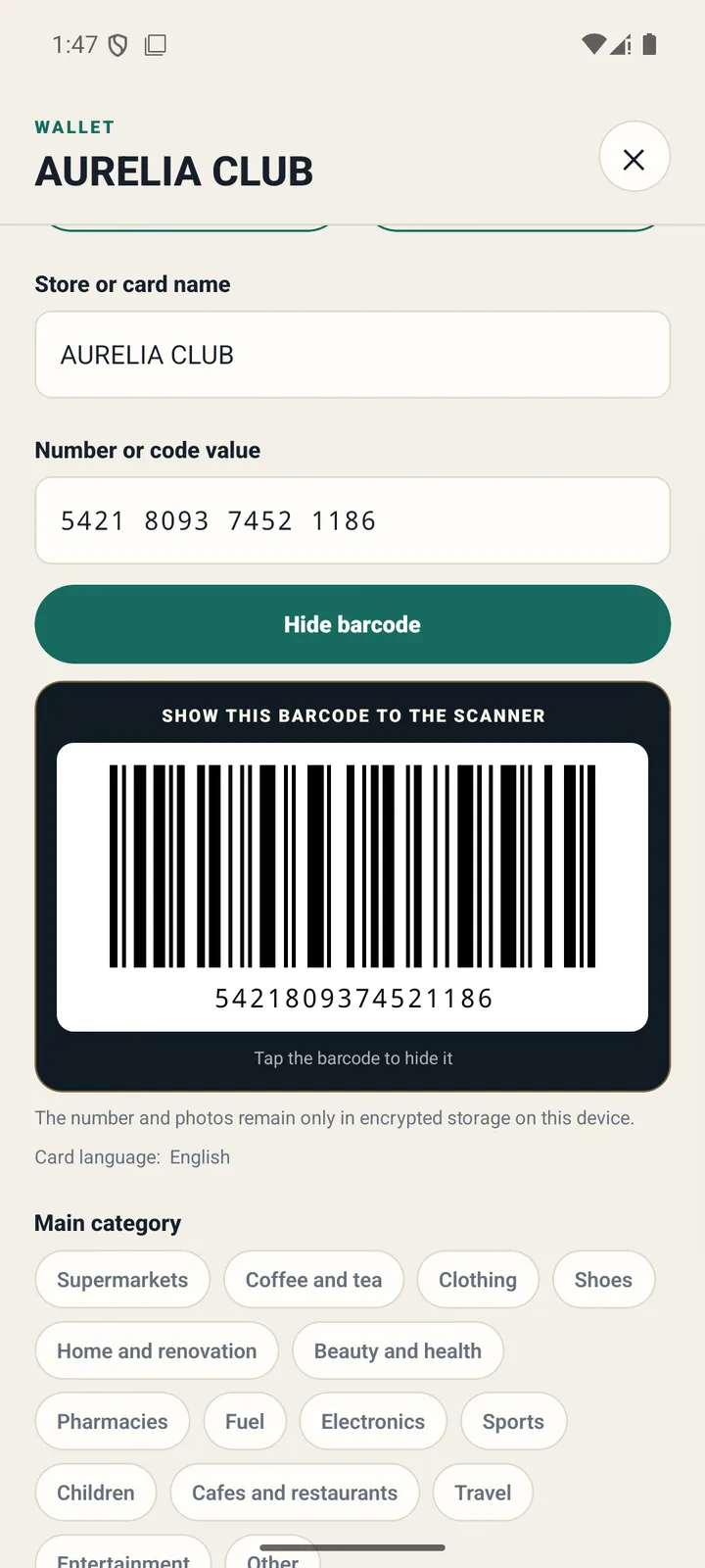PriceInfo Wallet: Portfel